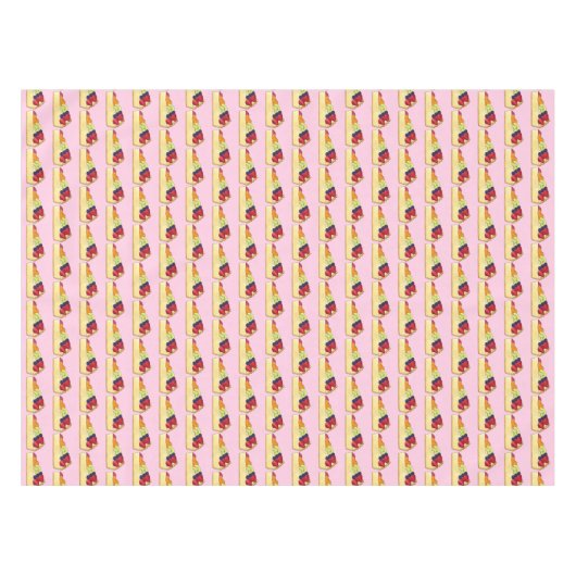 Fruit Custard Tart Dessert Pie Slice Baking Tafelkleed (Voorkant (Horizontaal))