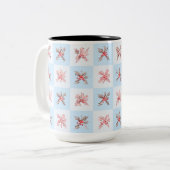 Fruit dat me doet denken aan de winter tweekleurige koffiemok (Voorkant links)