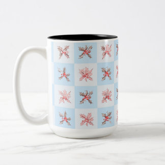 Fruit dat me doet denken aan de winter tweekleurige koffiemok