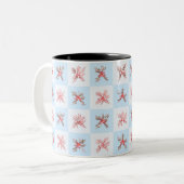 Fruit dat me doet denken aan de winter tweekleurige koffiemok (Voorkant links)