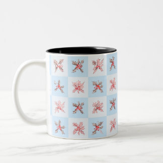 Fruit dat me doet denken aan de winter tweekleurige koffiemok