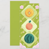 Fruit Decoratie - Funky Cute Stijl Kaart (Voorkant / Achterkant)