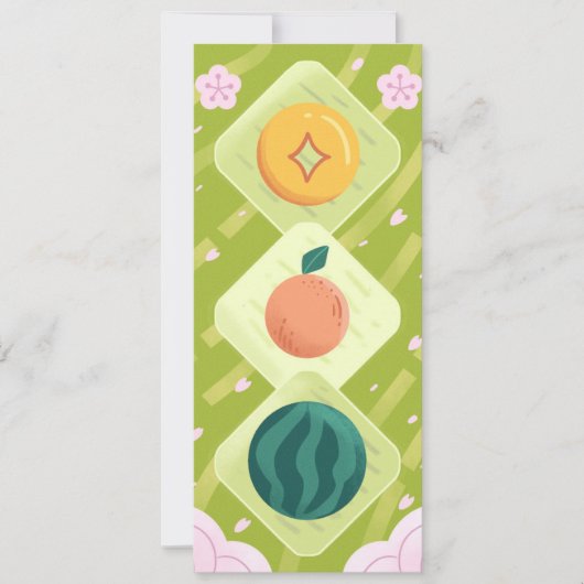 Fruit Decoratie - Funky Cute Stijl Kaart (Voorkant)