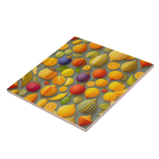 Fruit Design Keramische Tegel Tegeltje (Zijkant)