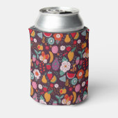 Fruit doodles, handgetekende zomerdecor. blikjeskoeler (Blikje Achterkant)