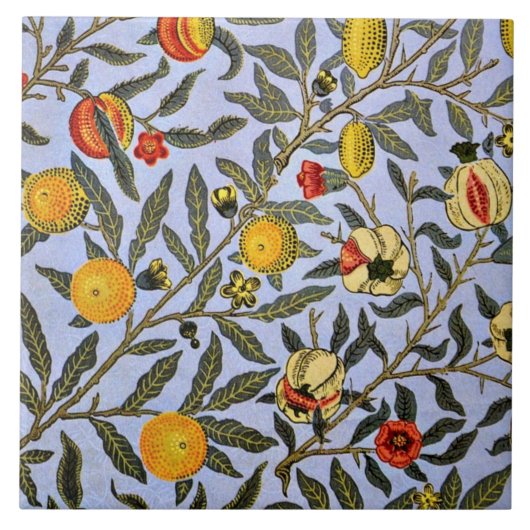 Fruit, een patternm van William Morris Tegeltje (Voorkant)