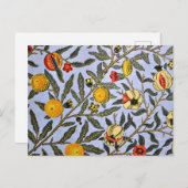 Fruit, een William Morris-patroon, Briefkaart (Voorkant / Achterkant)