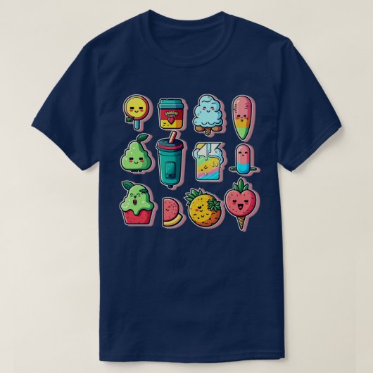 Fruit Emoji's T-shirt (Design voorkant)