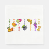 Fruit en blauwe bessen servet (Voorkant)