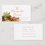 Fruit en Bloem Boeket Visitekaartje (Voorkant / Achterkant)