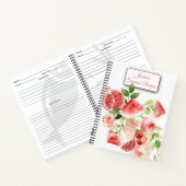 Fruit en Bloem Waterverf Recept Notitieboek (Binnen)