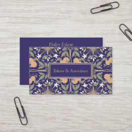 Fruit en Bloemen Elegant Paars Visitekaartje