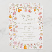 Fruit en bloemen gebroken wit kaart (Voorkant / Achterkant)