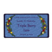 Fruit en Bloemen Inblikken Jar Etiket (Voorkant)