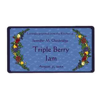 Fruit en Bloemen Inblikken Jar Etiket