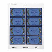 Fruit en Bloemen Inblikken Jar Etiket (Full Sheet)