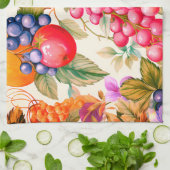 Fruit en Bloemen Keuken Dish Handdoek (Gevouwen)