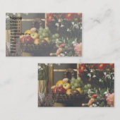 Fruit en bloemen visitekaartje (Voorkant / Achterkant)