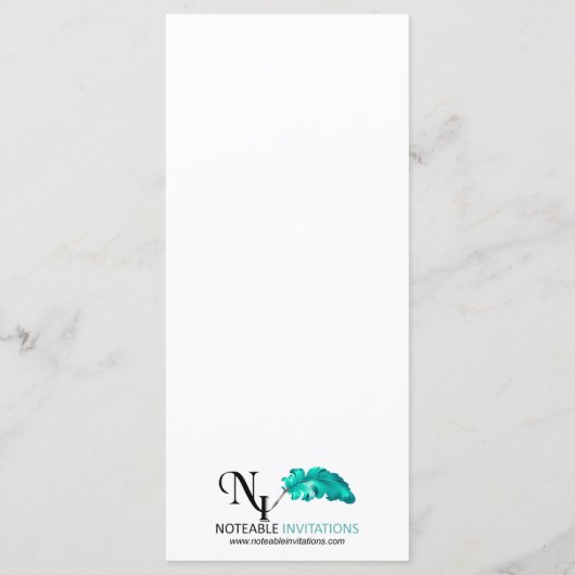 Fruit en Bloemen Waterverf Trouwmenu Menu (Achterkant)