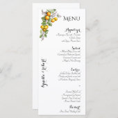 Fruit en Bloemen Waterverf Trouwmenu Menu (Voorkant / Achterkant)