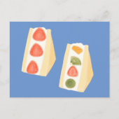 Fruit en crème dessert broodjes briefkaart (Voorkant)