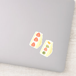 Fruit en crème dessert broodjes sticker