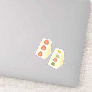 Fruit en crème dessert broodjes sticker