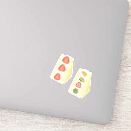 Fruit en crème dessert broodjes sticker (Detail)