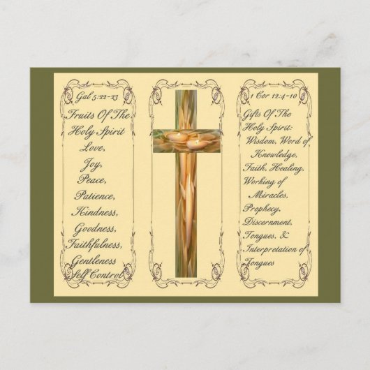 Fruit en geschenken van de Heilige Geest Postkaart (Voorkant)