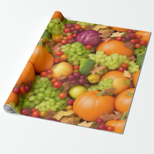 Fruit en Groente het herhalen ontwerp Cadeaupapier (Uitgerold)