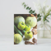 Fruit en groenten, Groene tomaten en meloenen Briefkaart (Staand voorkant)