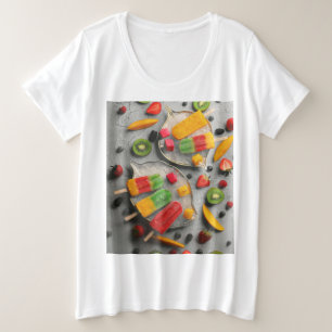 Fruit En Groenten Grote Maat T-shirt