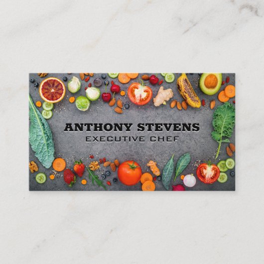 Fruit en Groenten op Tafel Visitekaartje (Voorkant)