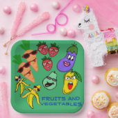FRUIT EN GROENTEN PAPIEREN BORDJE (Feest)