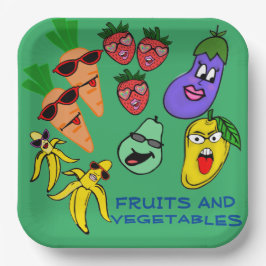 FRUIT EN GROENTEN PAPIEREN BORDJE