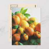 Fruit en groenten, sinaasappels en citroenen briefkaart (Voorkant / Achterkant)