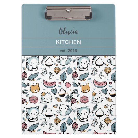 Fruit en katten klembord (Voorkant)