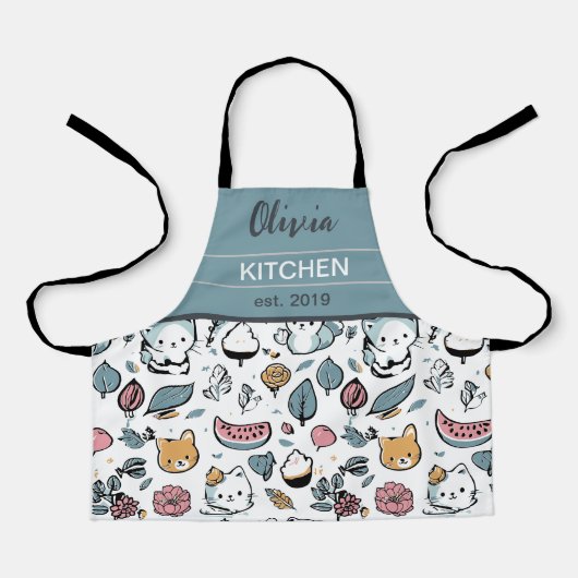 Fruit en katten schort (Voorkant)