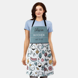 Fruit en katten schort