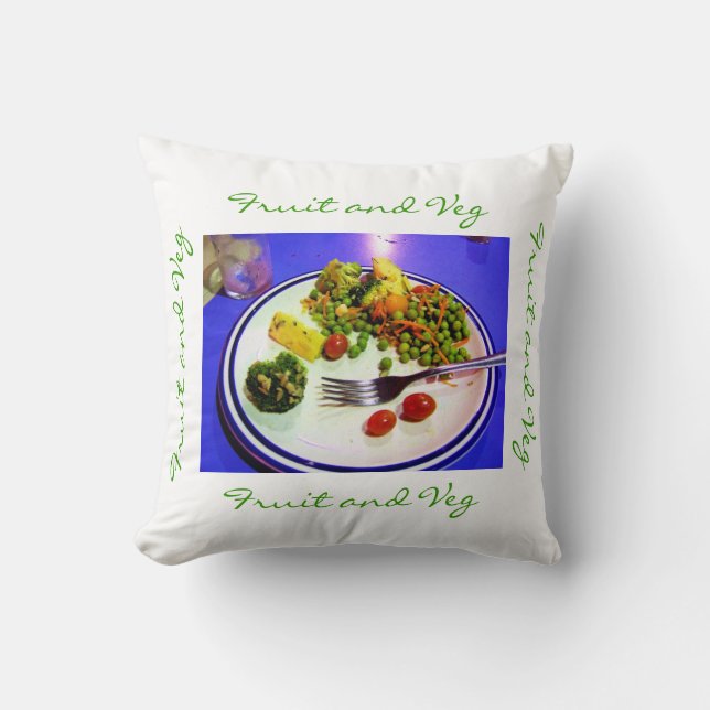 Fruit en Veg - Green Pea Pillow Kussen (Voorkant)