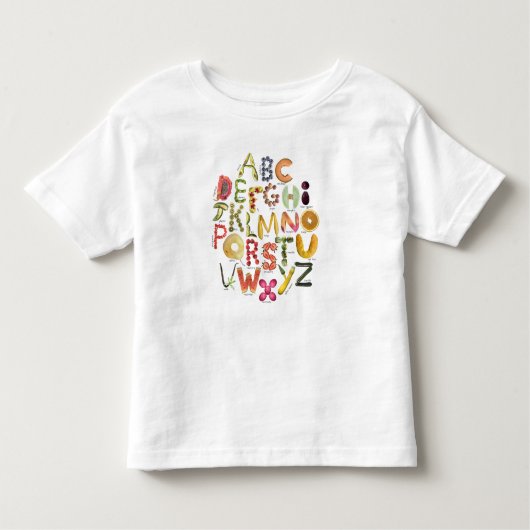 Fruit en Veggie Alphabet - Food - ABC Kinder Shirts (Voorkant)