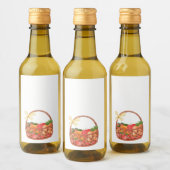 Fruit en veggie mand nu schattig wijn etiket (Flessen)