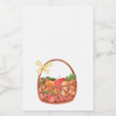 Fruit en veggie mand nu schattig wijn etiket (Enkel label)