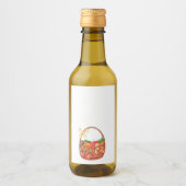 Fruit en veggie mand nu schattig wijn etiket (Voorkant)