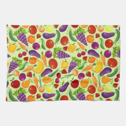 Fruit en Veggies Kitchen Towelen Theedoek (Horizontaal)