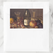  fruit en wijn rechthoekige sticker (Tas)