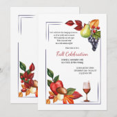 Fruit- en wijnpartij kaart (Voorkant / Achterkant)