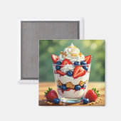 Fruit en yoghurt parfait magneet (Voorkant / Achterkant)