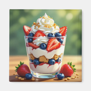 Fruit en yoghurt parfait magneet