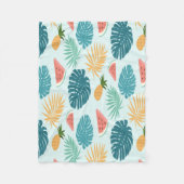 Fruit en Zomer Tropisch Patroon Fleece Deken (Voorkant)